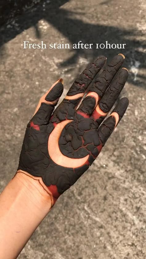 moon mehndi design front hand