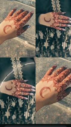 moon mehndi design front hand