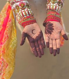 moon mehndi design front hand