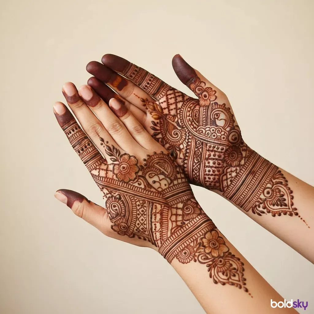 stylish teej mehndi designs